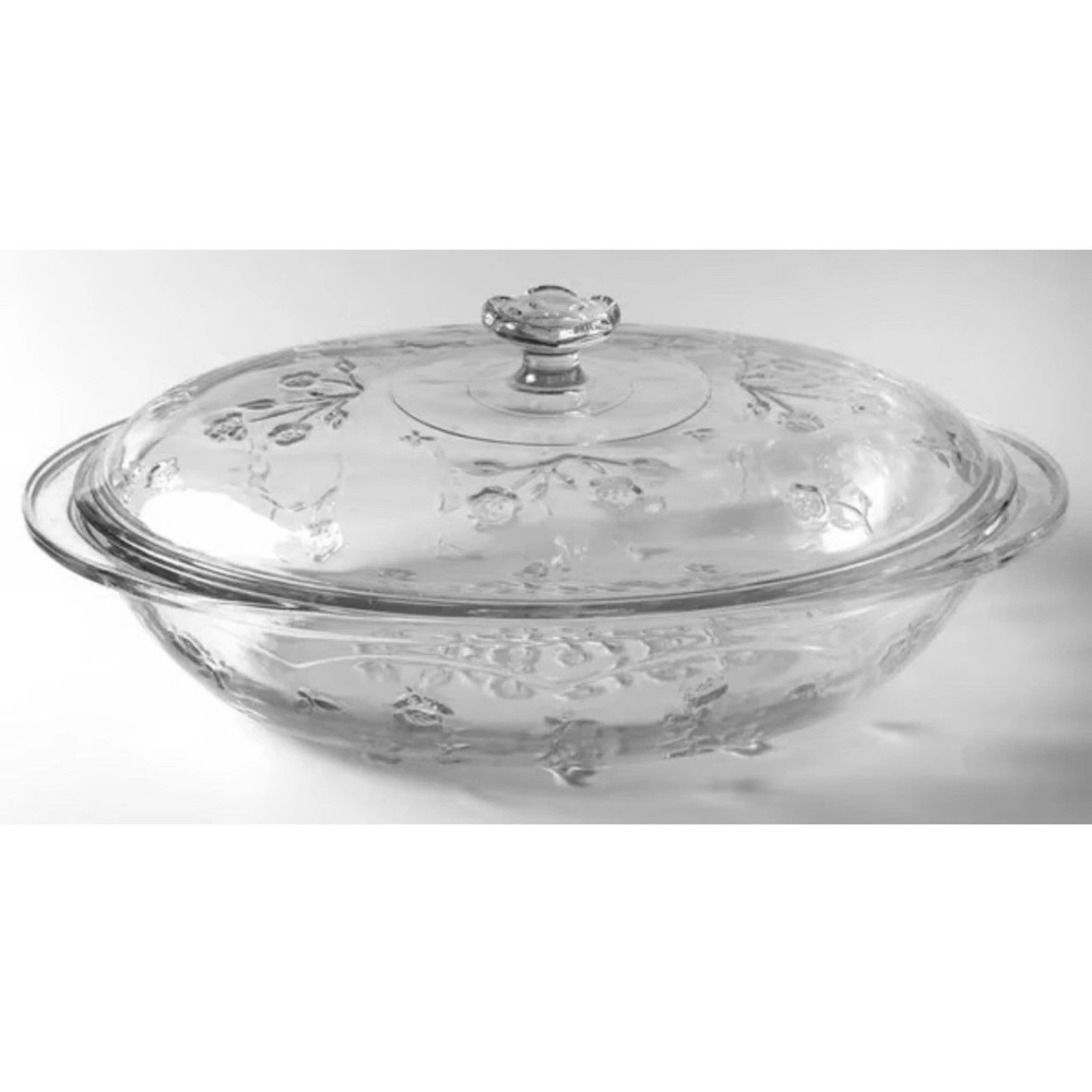 Anchor Hocking Savannah Clear Oval Covered Casserole 2 Quart